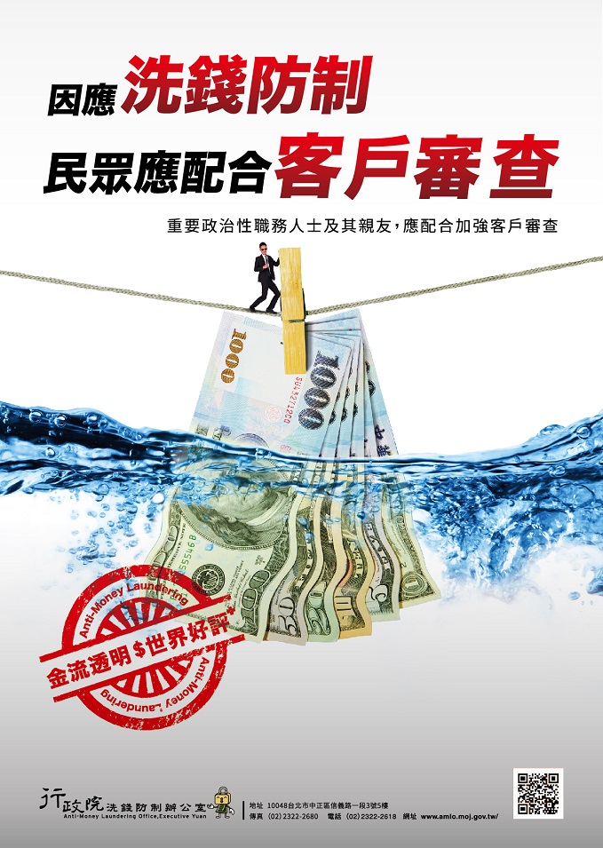 因應洗錢防制++民眾應配合客戶審查